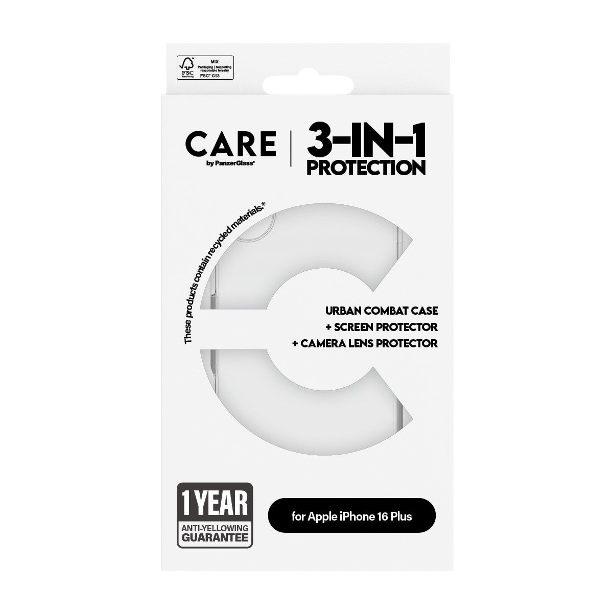 CARE by PanzerGlass® Flagship 3-in-1 Set iPhone 16 Plus